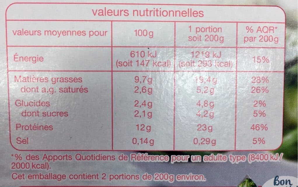 Auchan Saumon sauce à l'oseille packshot