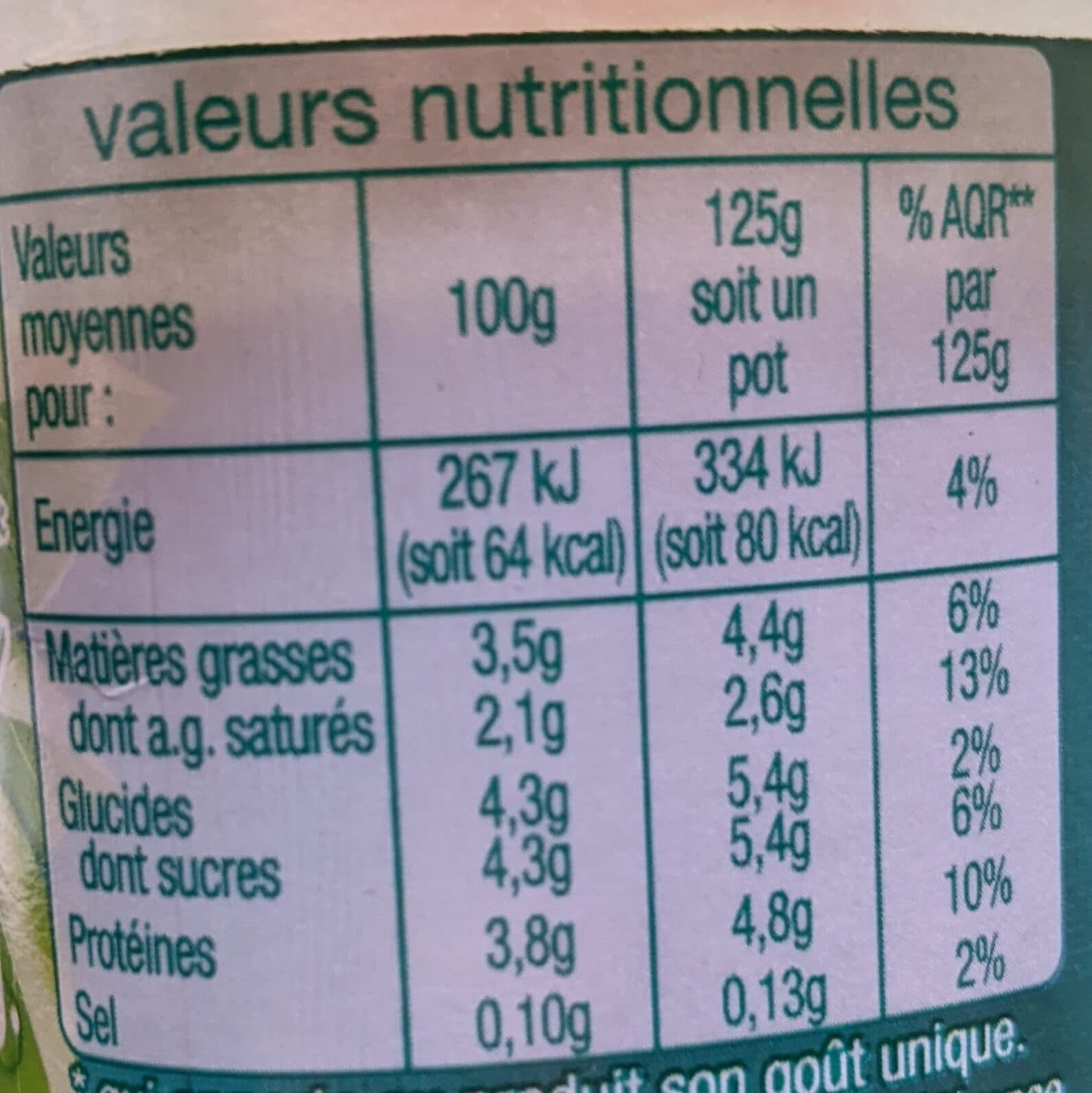 Auchan yaourt nature packshot