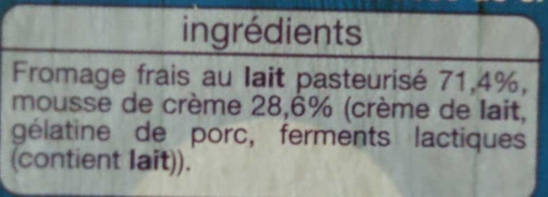 Auchan MousseSUR FROMAGE FRAISNATURENUAGE GOURMAND packshot