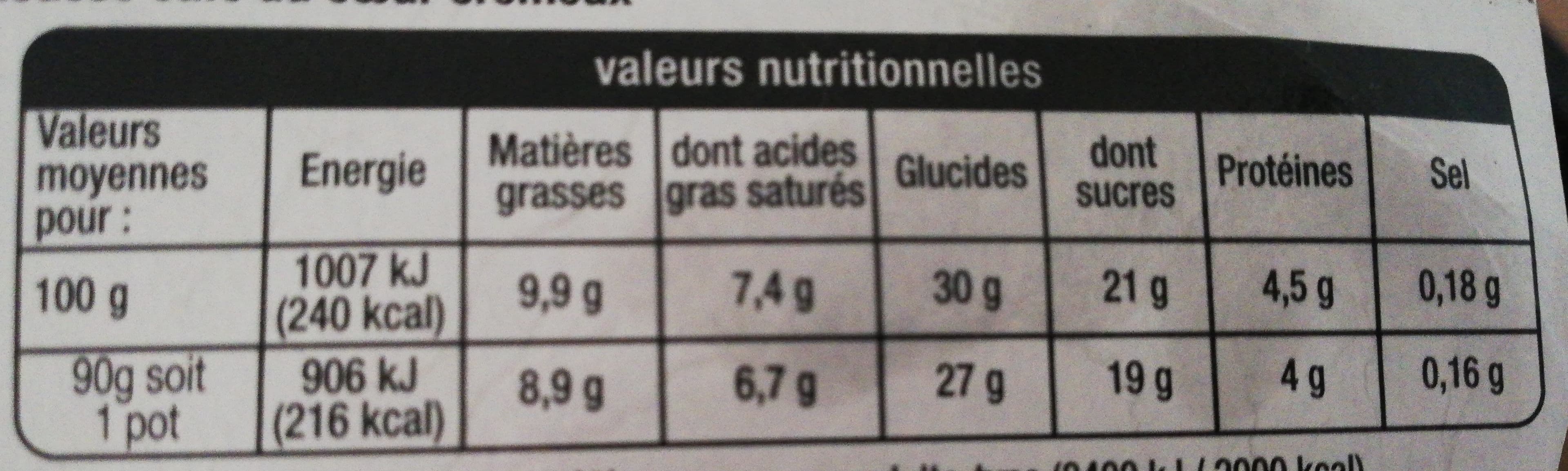 Auchan Cappuccino Coeur crémeux Enrobé de mousse au café packshot