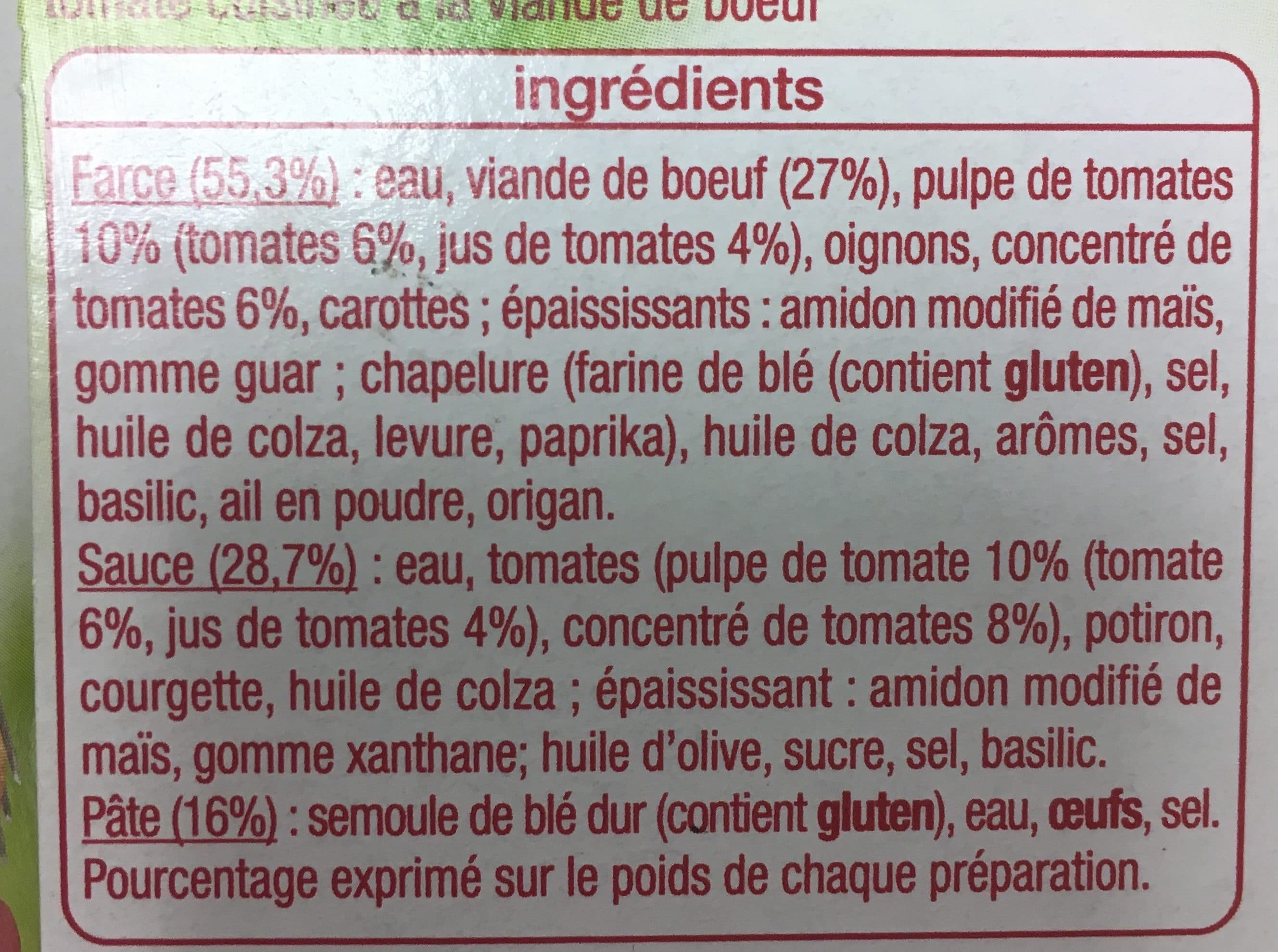 Auchan Lasagnes à la Bolognaise packshot