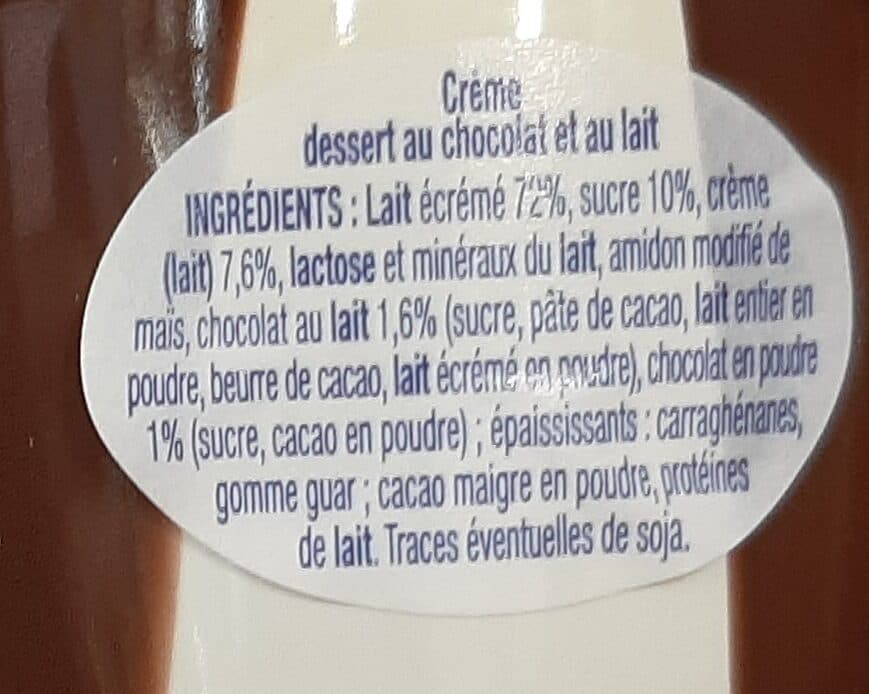 Auchan Crème dessert Lait et Chocolat packshot