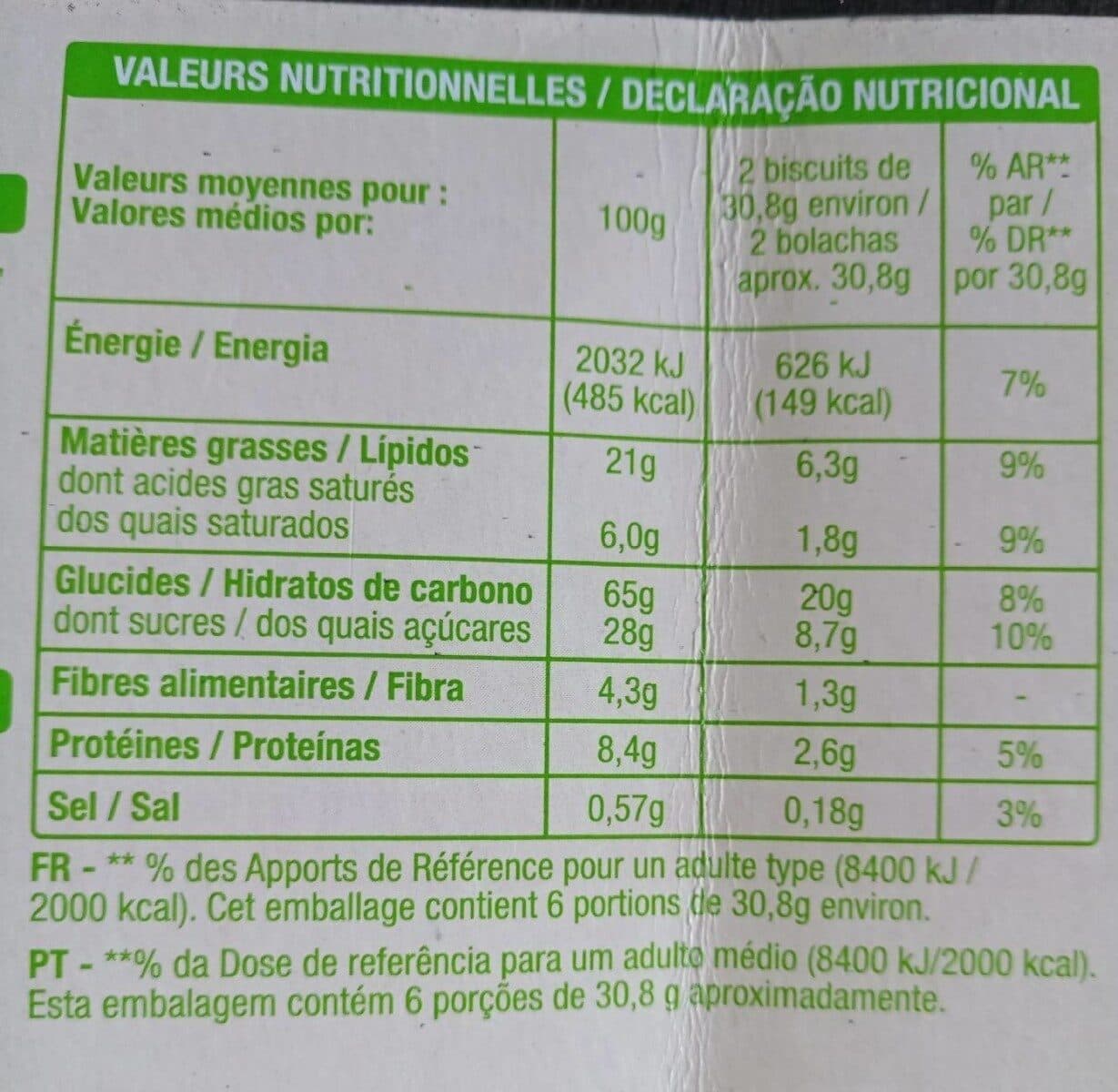 Auchan Bio Biscuits fourrés cacao BIO packshot