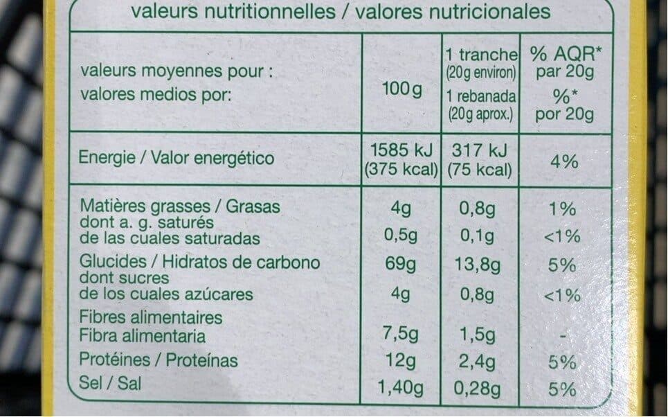 Auchan Pain grillé à la farine complète BIO packshot
