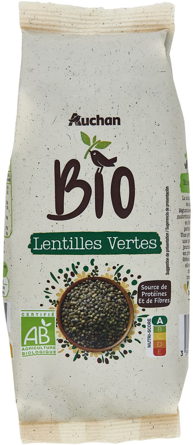 Auchan Lentilles vertes packshot