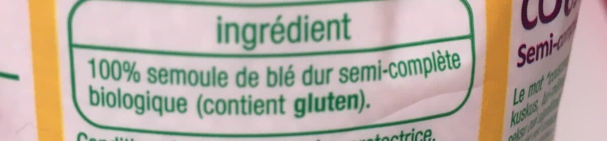 Auchan Couscous semi complet packshot