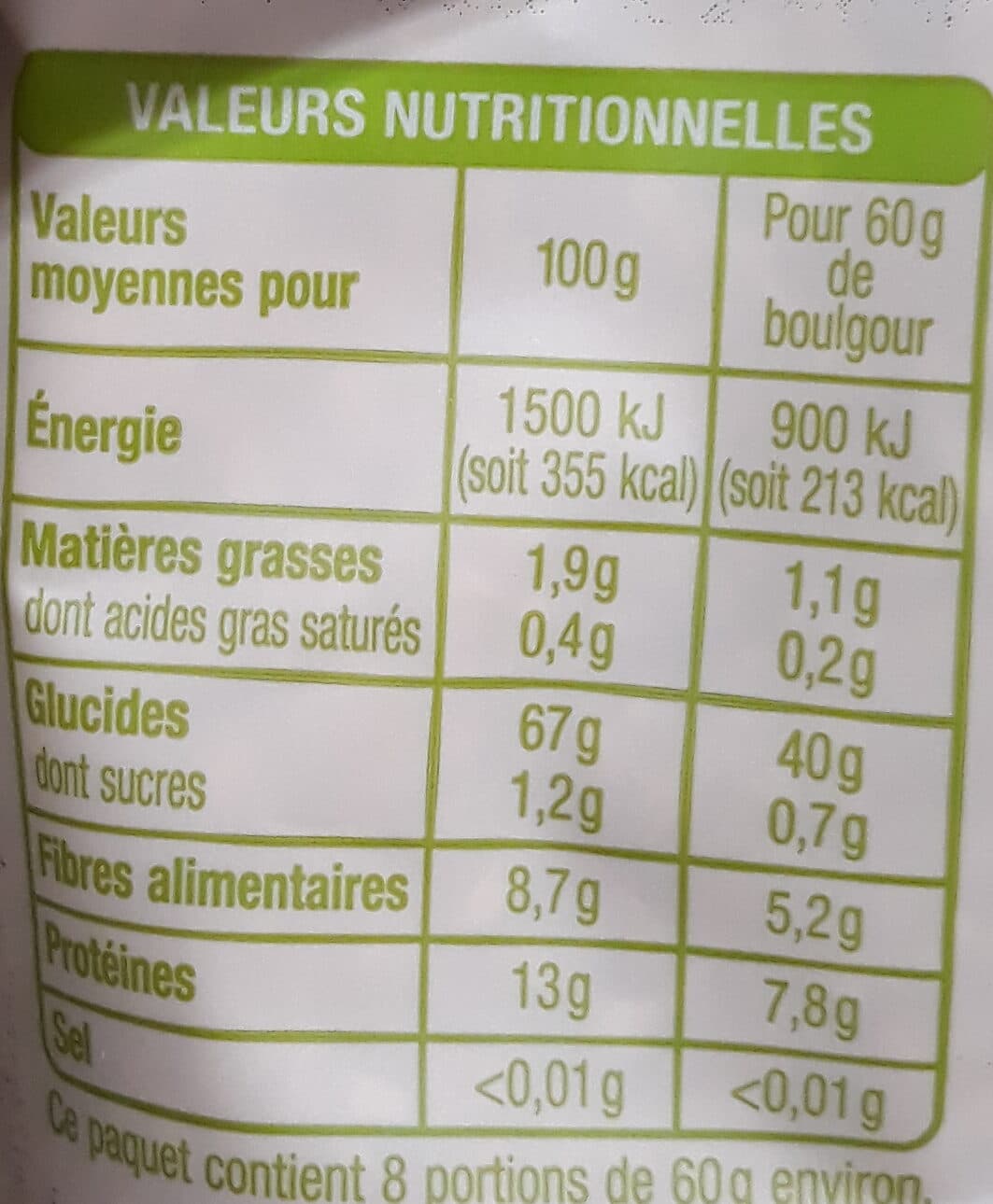 Auchan Boulgour packshot