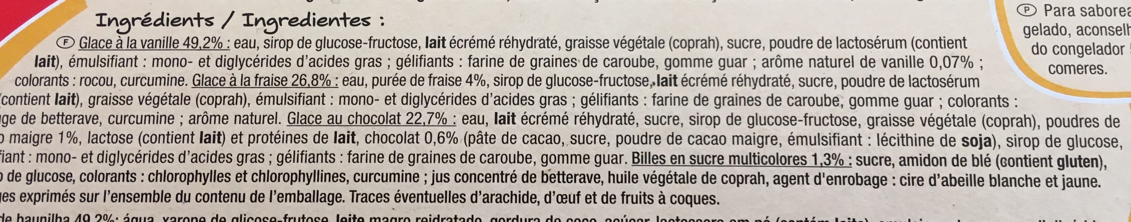 Auchan Bûchettes3 vanille-chocolat 3 fraise-vanille packshot
