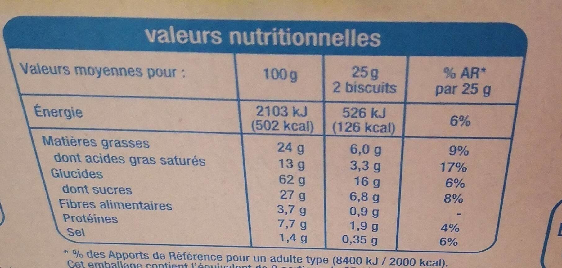 Auchan Sablés nappés chocolat au lait packshot