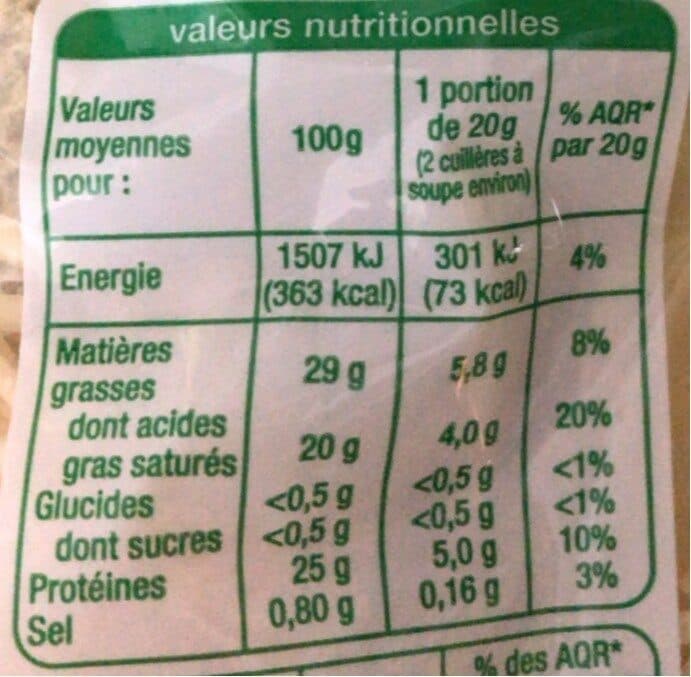 Auchan BIOEmmental français râpé packshot