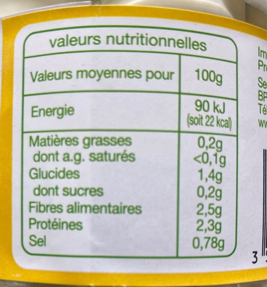 Auchan Cœurs de palmier sauvageRécoltés et rangés main packshot
