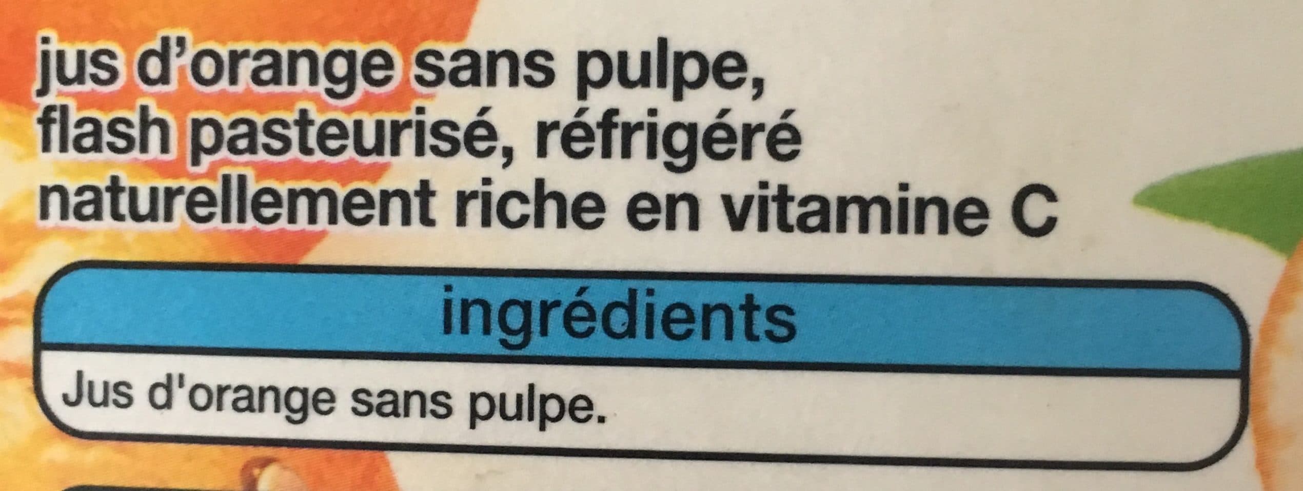 Auchan 100 % Pur jus Pressé - orange - sans pulpe packshot