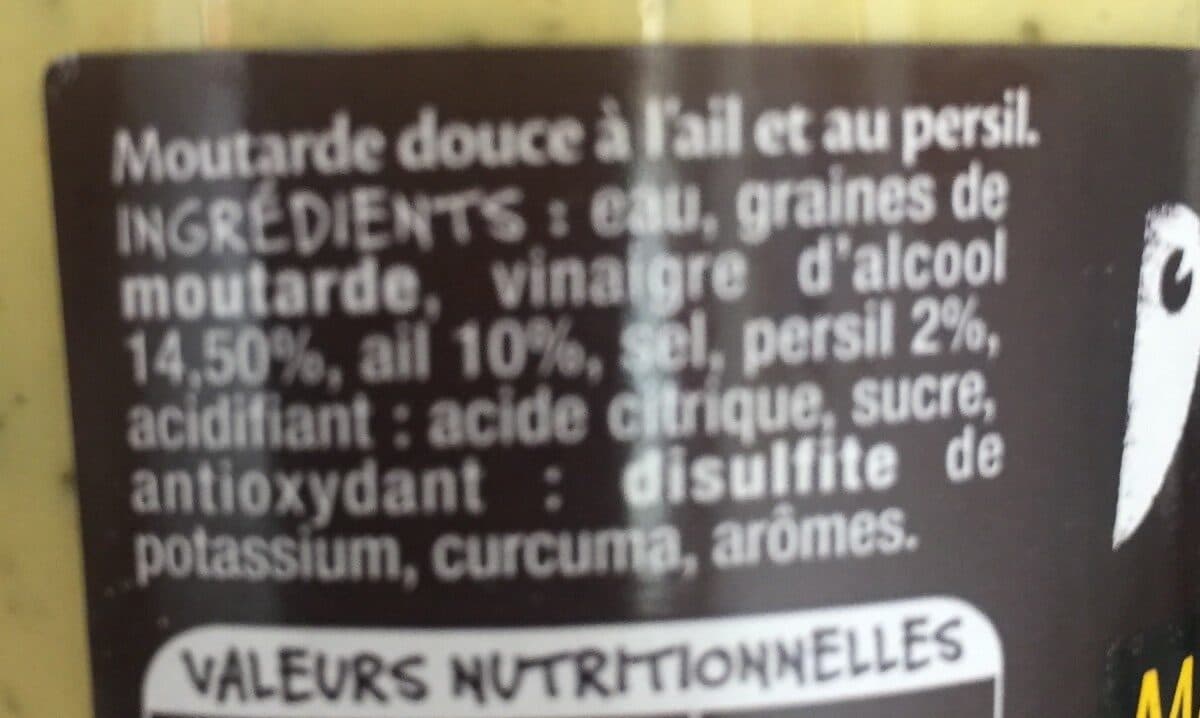 Auchan Moutarde à l'ail et au persil packshot
