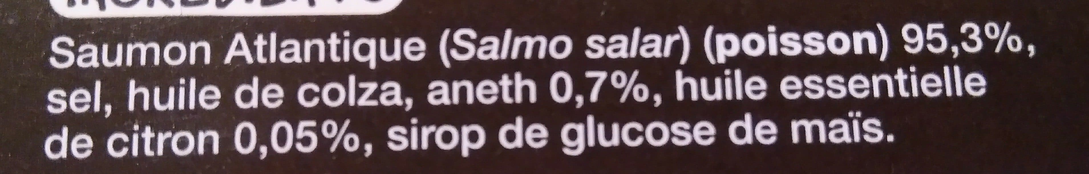Auchan Emincés de saumon fumé aneth et zestes de citron packshot