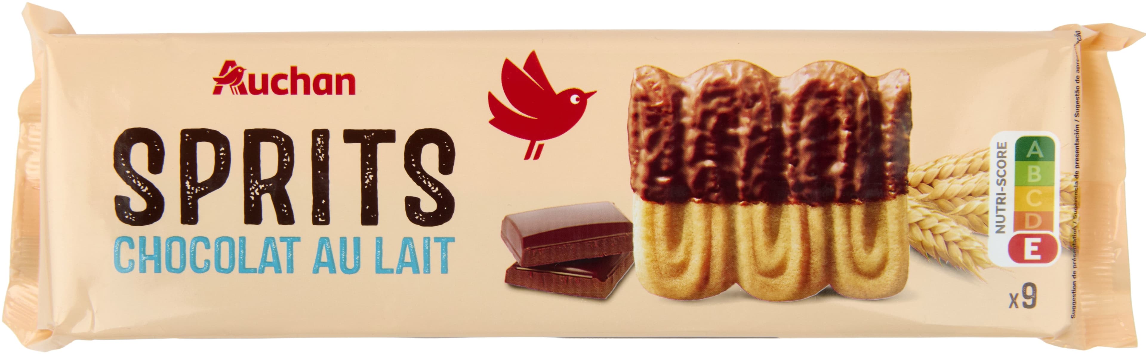 Auchan Sprits Chocolat au lait packshot