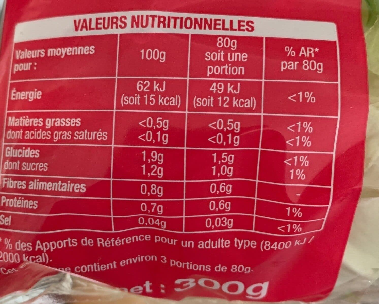 Auchan laitue iceberg packshot