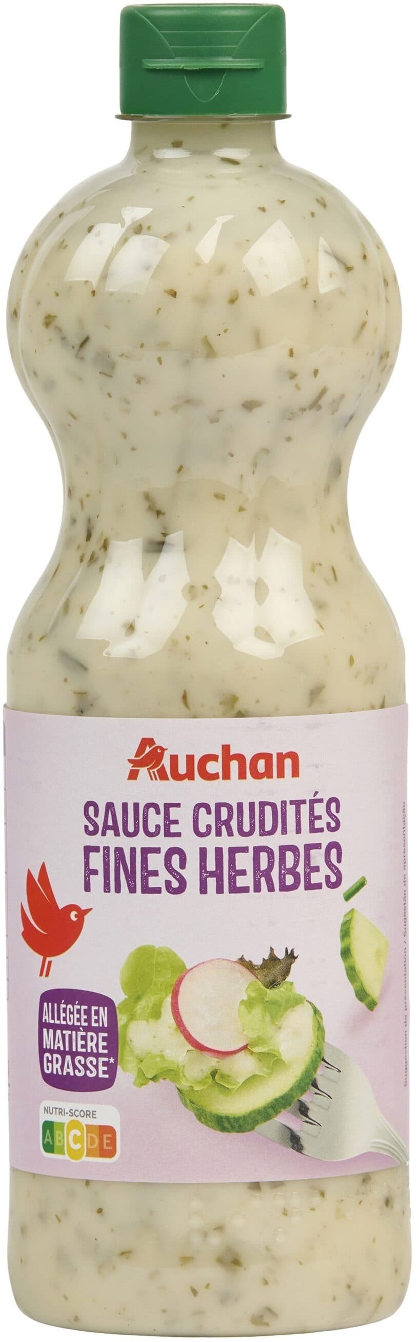 Auchan Sauce crudités fines herbes allégée en matières grasses* packshot