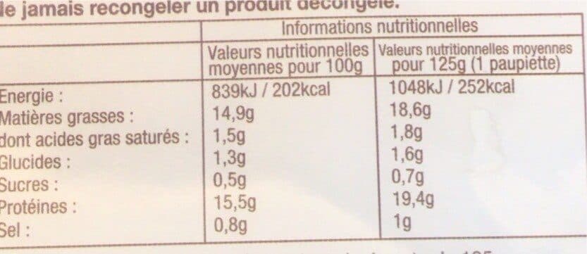 Auchan 4 Paupiettes de saumon farcies de poissons blancs, de saumon et de noix de saint jacques* packshot