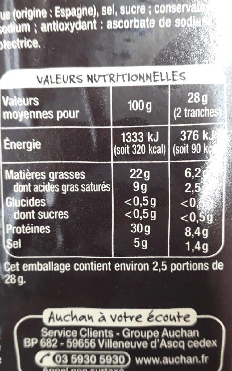Auchan Jambon ibérique packshot