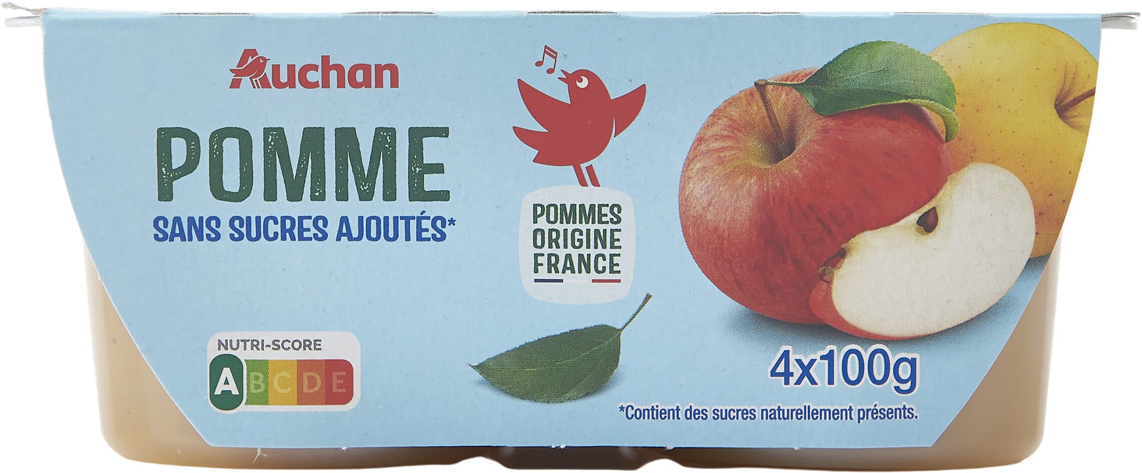 Auchan Pomme sans sucres ajoutés**Contient des sucres naturellement présents packshot