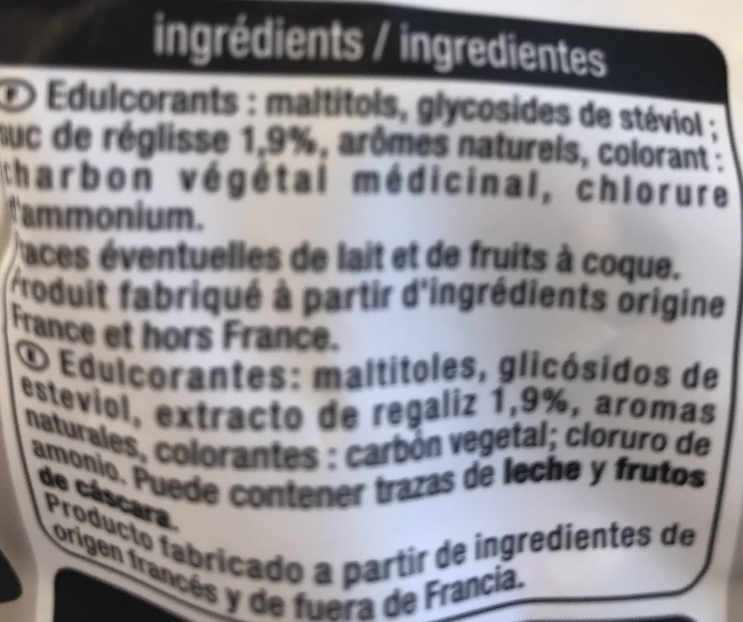 Auchan goût Réglisse sans sucres à l'extrait de Stévia* packshot