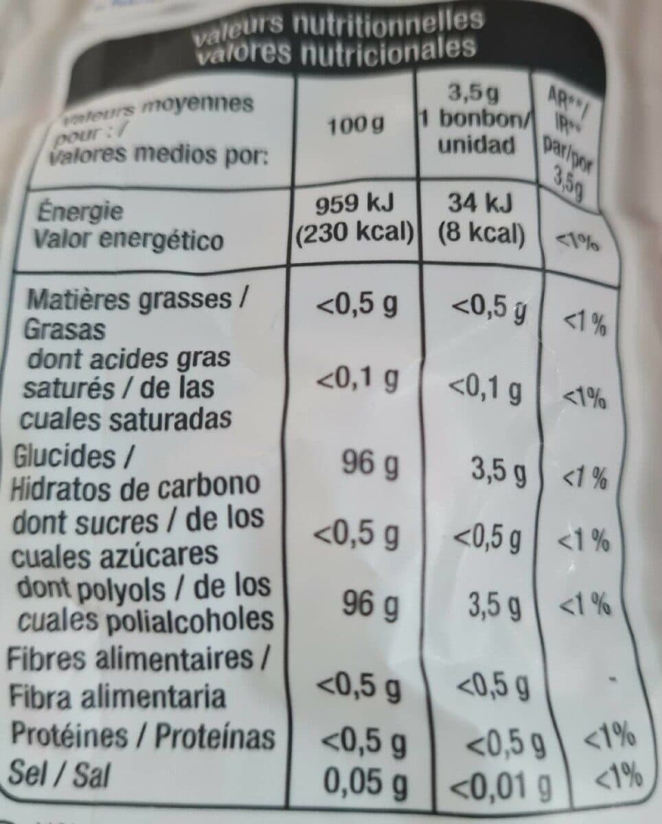 Auchan goût Réglisse sans sucres à l'extrait de Stévia* packshot