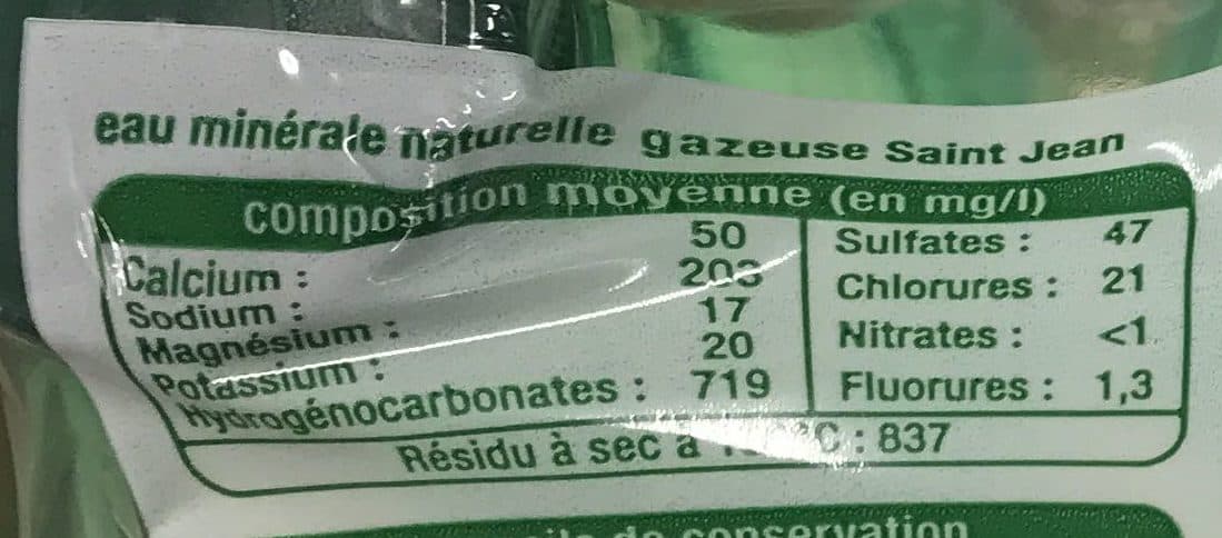 Auchan Eau Minérale Naturelle avec adjonction de gaz carbonique Source Saint Jean packshot