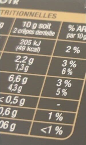Auchan Crêpes dentelle au chocolat noir packshot