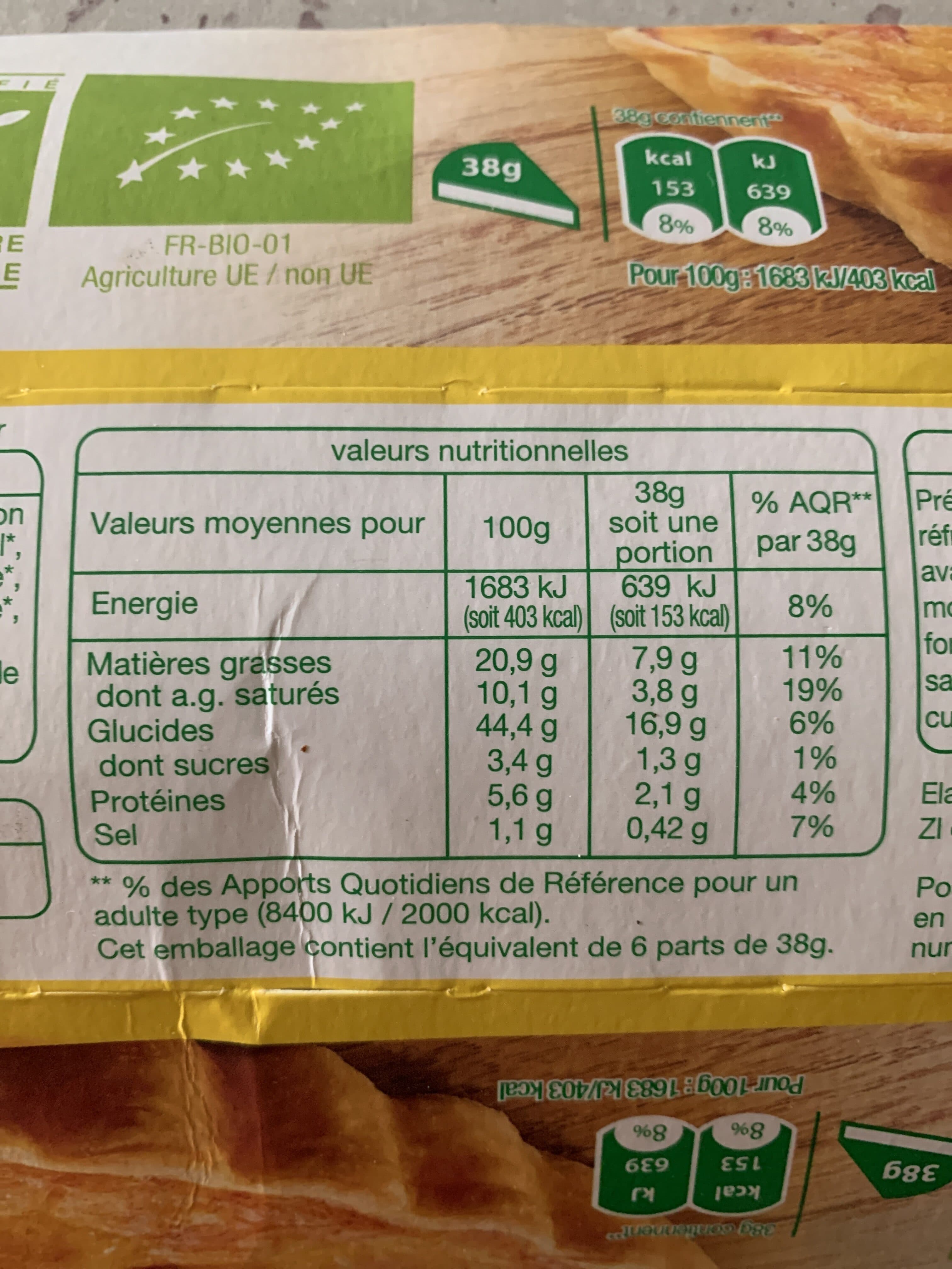 Auchan Bio pâte brisée packshot