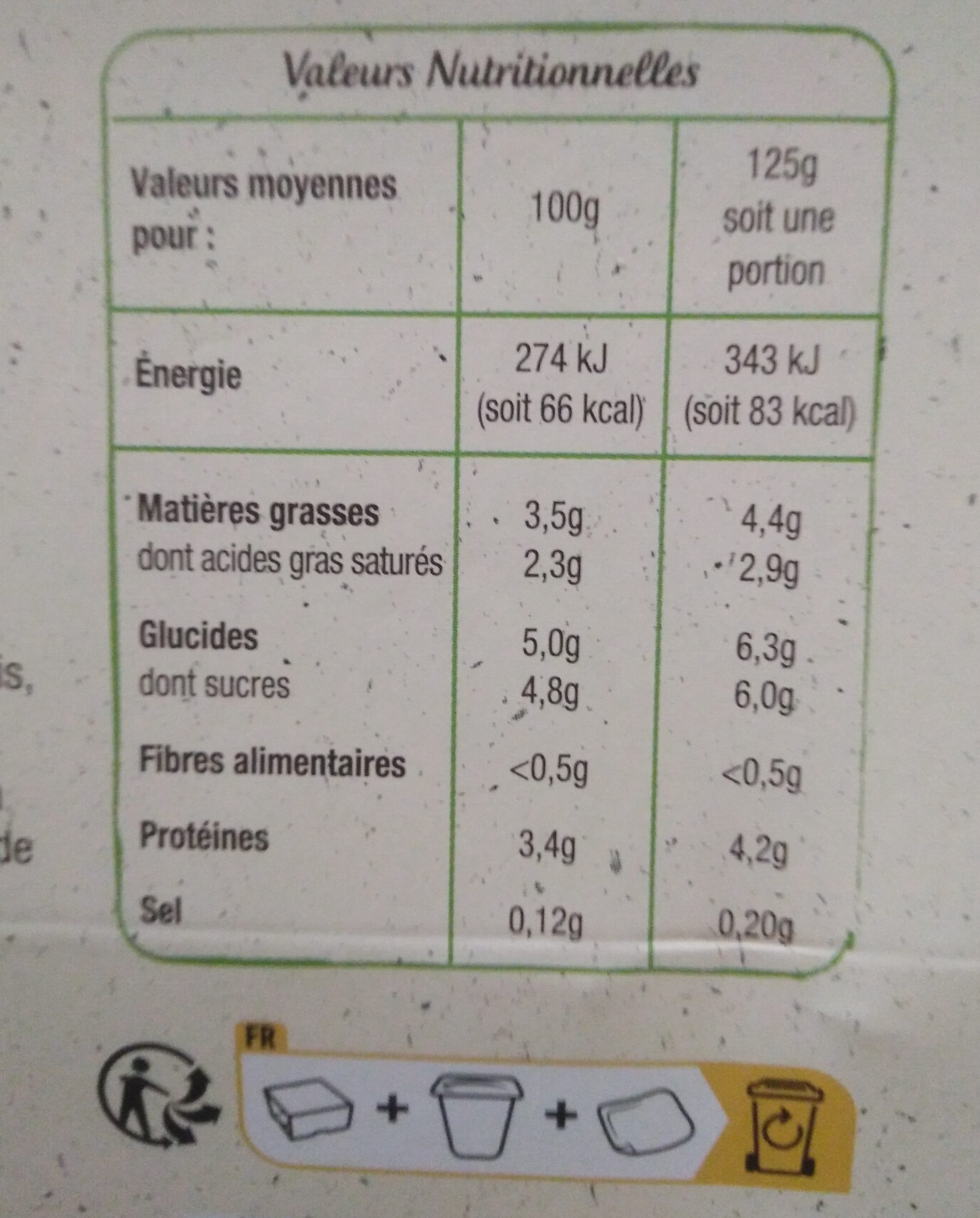Auchan Bio Yaourts entier NATURE issu de l'agriculture biologique packshot