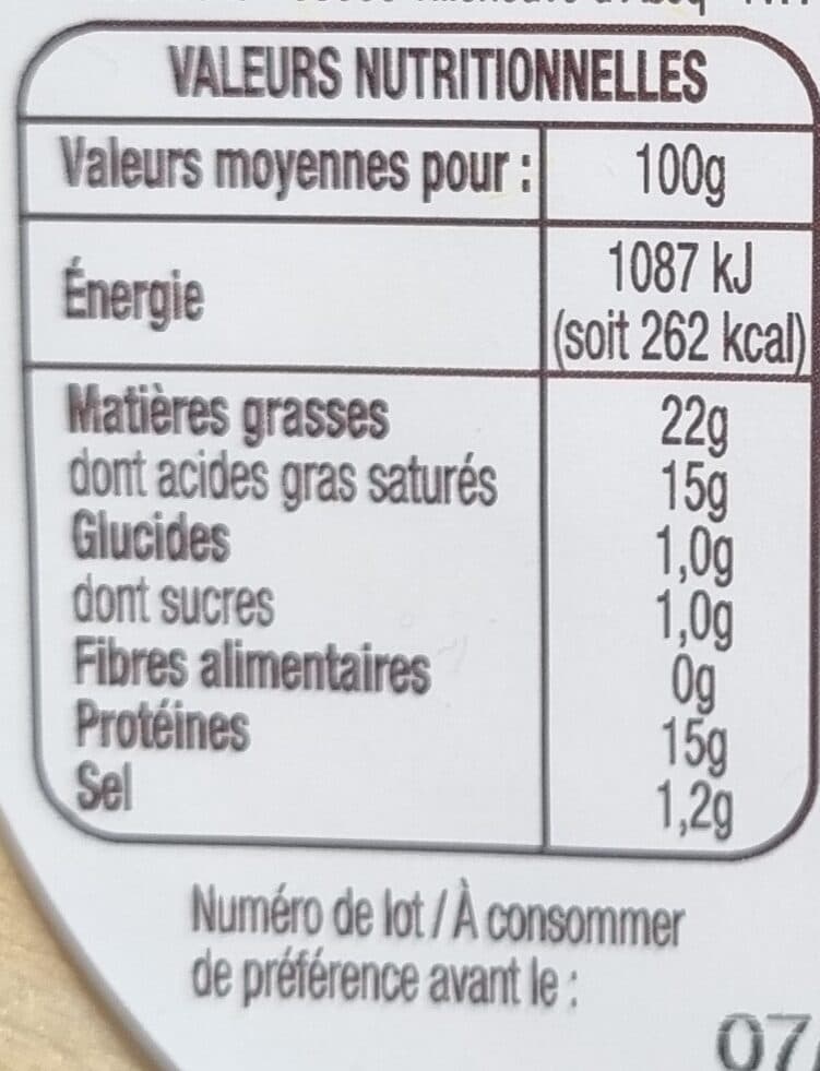 Auchan BIOPérail de Brebis packshot