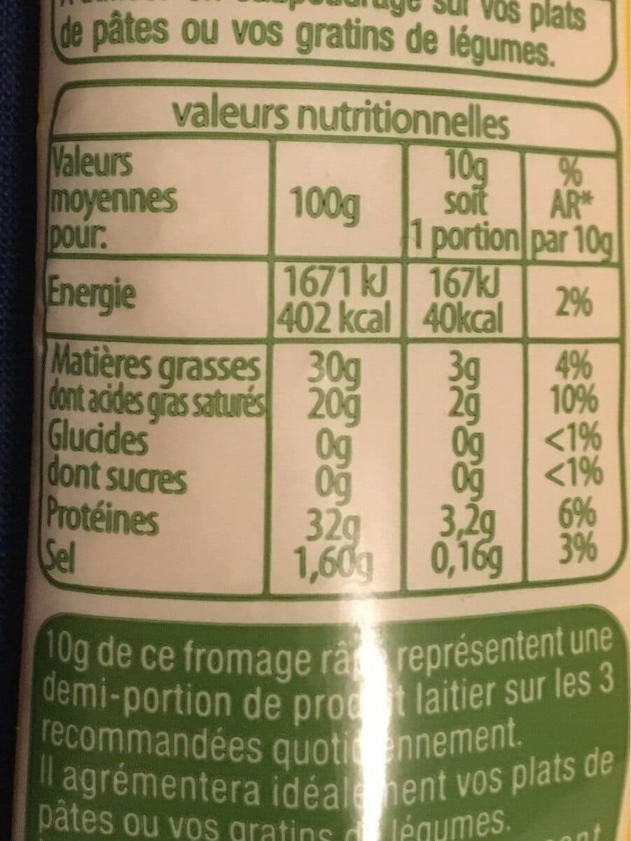 Auchan BIO Parmigiano Reggiano râpé packshot