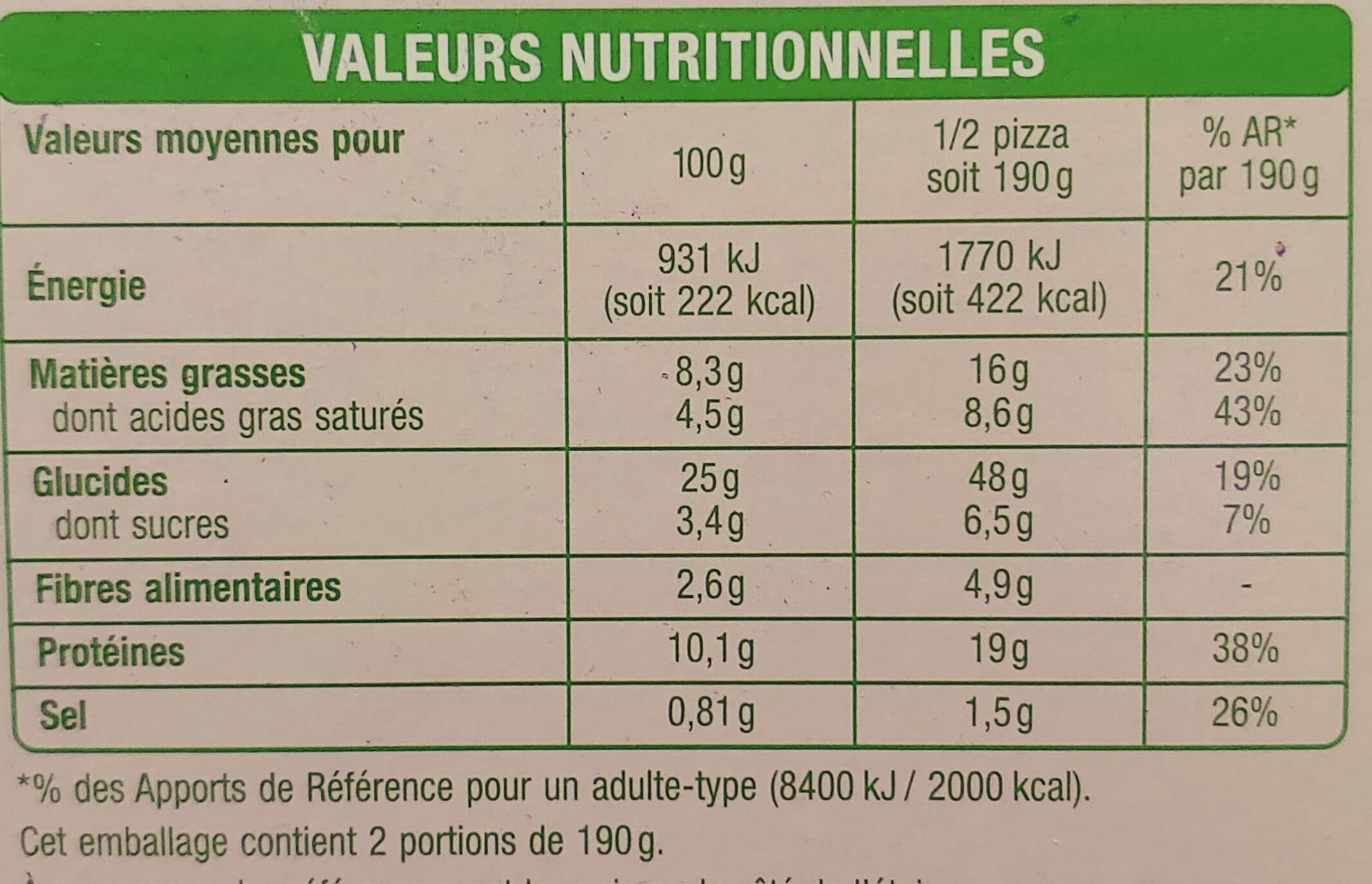 Auchan Pizza 3 fromages Bio cuite au feu de bois packshot