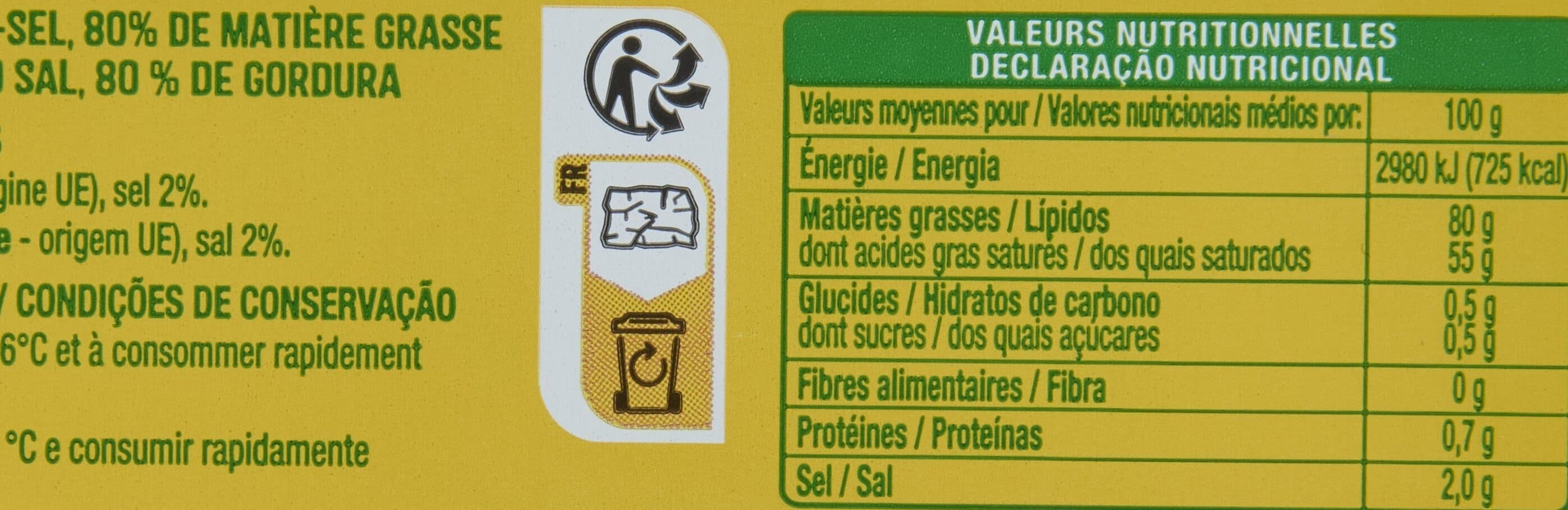 Auchan Beurre tendre demi-sel packshot