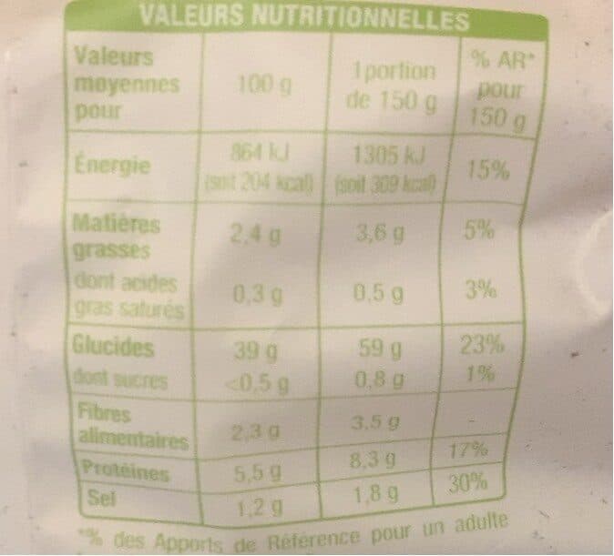 Auchan gnocchi aux pommes de terreissus de l'agriculture biologique logo AB logo feuille FR-BIO-01 Agriculture UE packshot