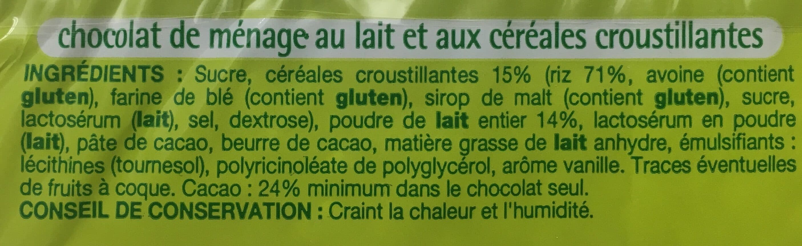 Auchan Lait et céréales croustillantes packshot