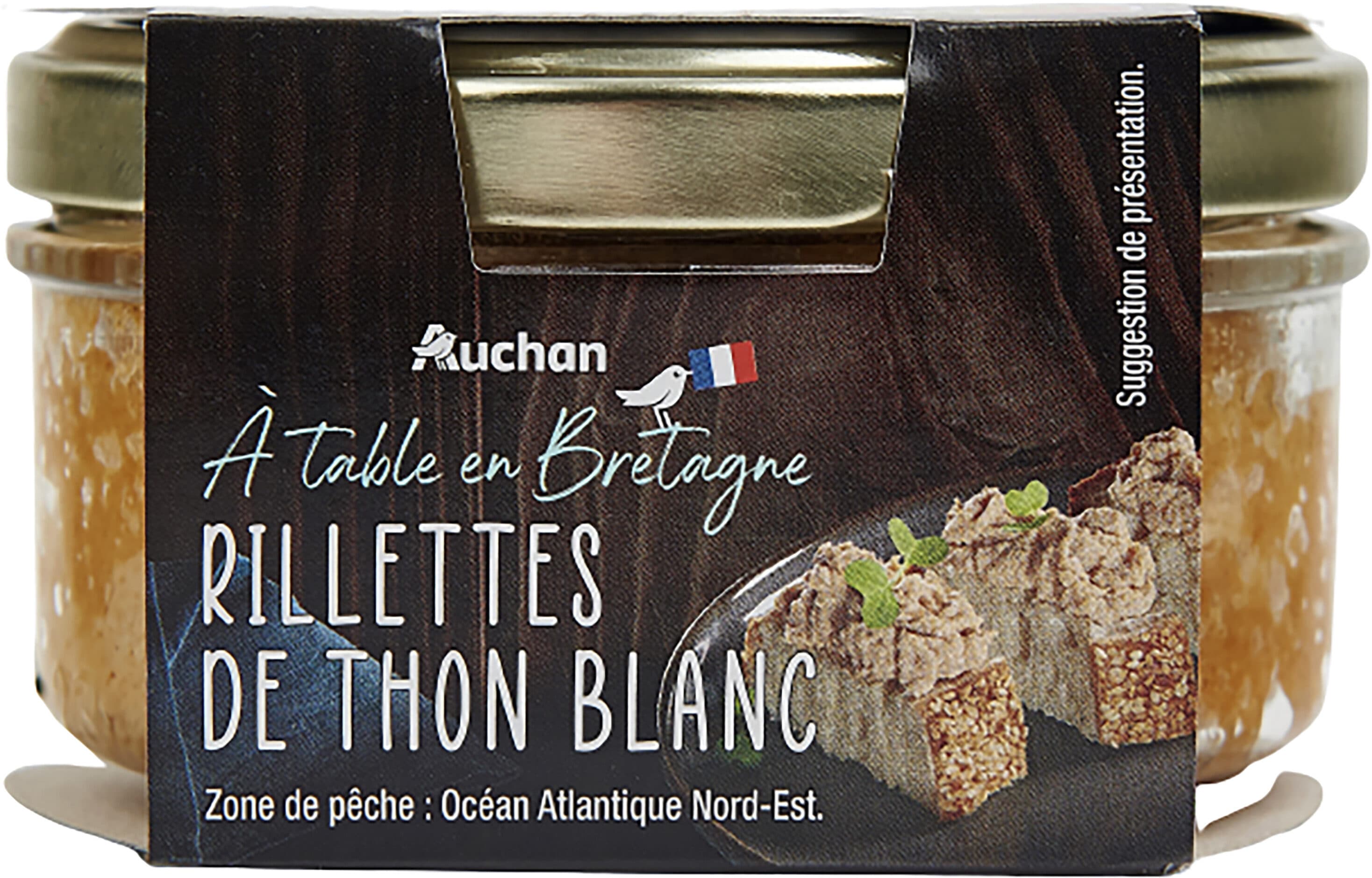 Auchan Rillettes de thon blanc packshot
