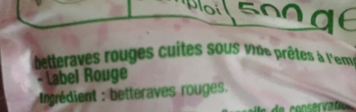 Auchan Betteraves rouges – cuites à la vapeur - épluchées et prêtes à l'emploi - Label Rouge packshot