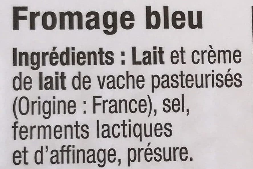 Auchan Le Bleu Fondantau lait de vache packshot