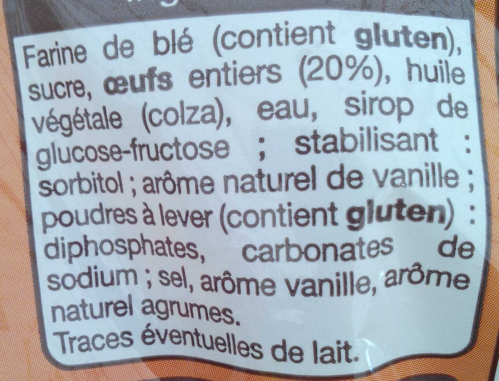 Auchan Madeleines coquilles 1000 g packshot