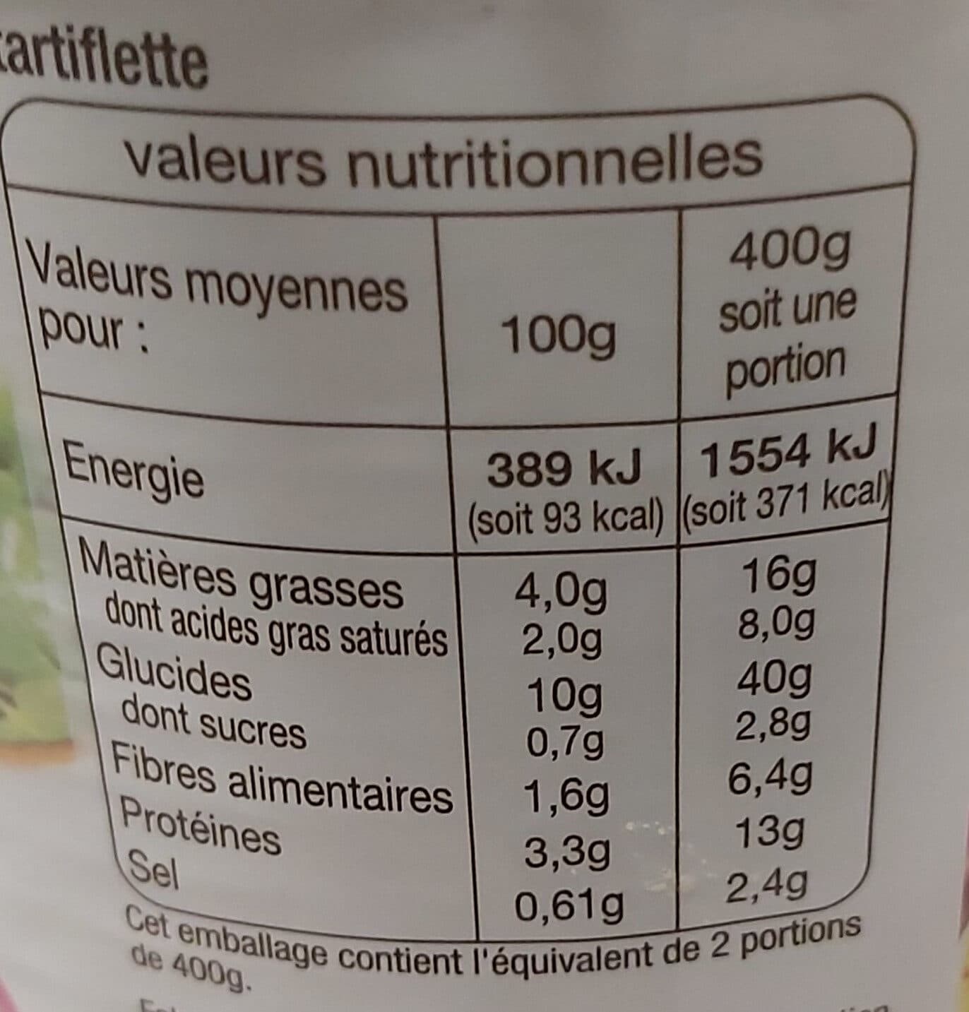 Auchan Tartiflette packshot