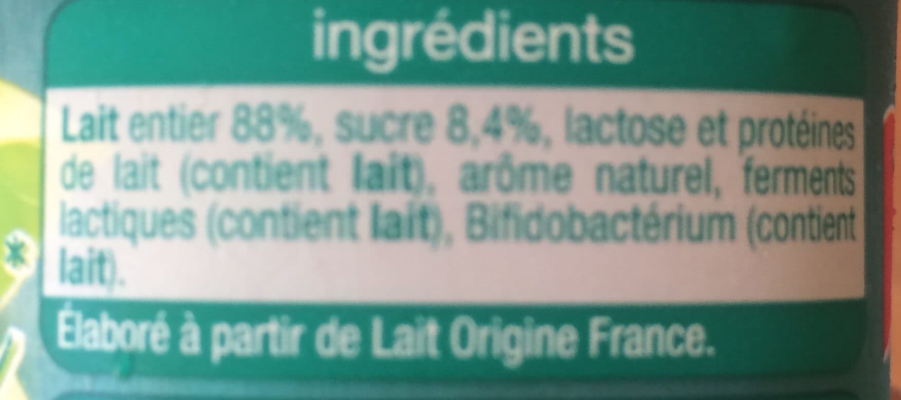 Auchan Lait fermenté au BIFIDUS* SAVEUR COCO* packshot