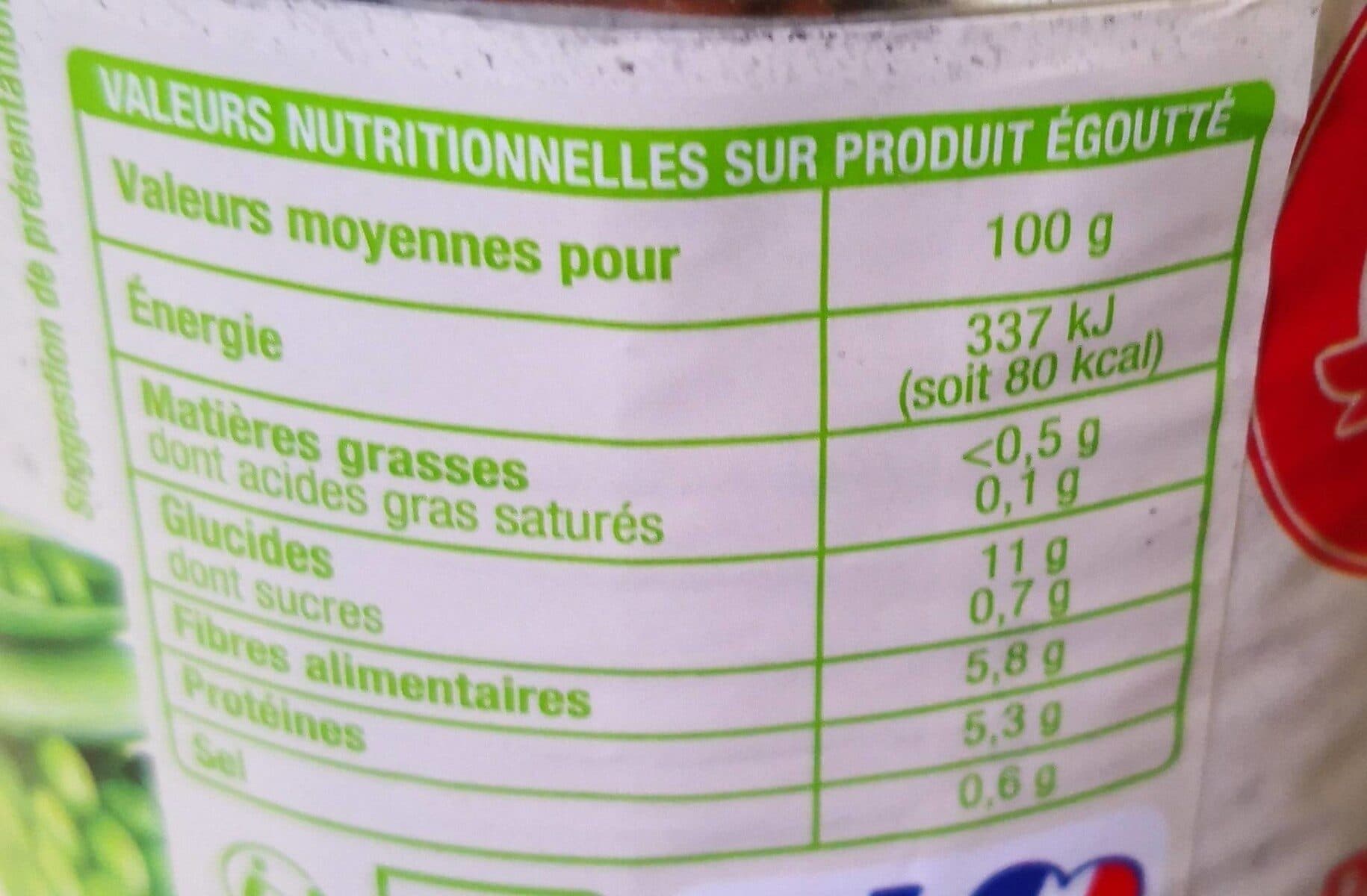 Auchan Bio Petits pois biologiques sans sucres ajoutés* packshot