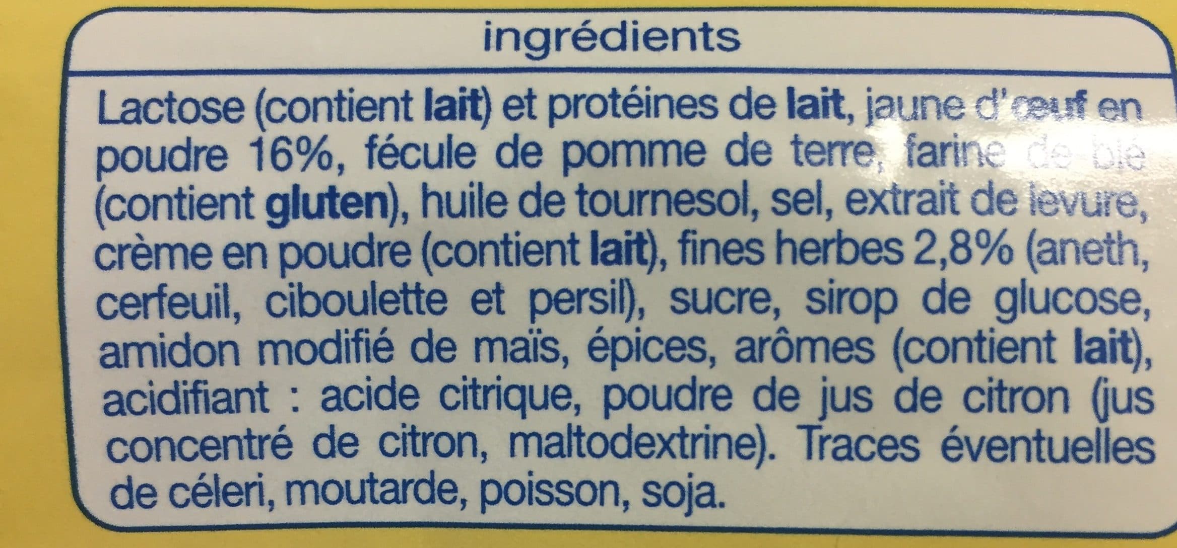 Auchan sauce HOLLANDAISE aux fines herbes packshot