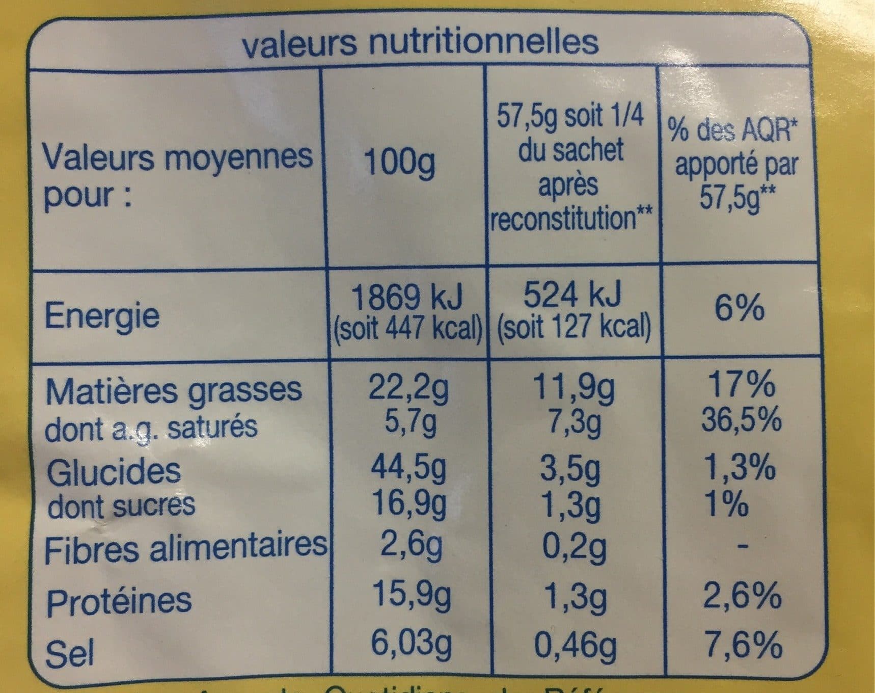 Auchan sauce HOLLANDAISE aux fines herbes packshot