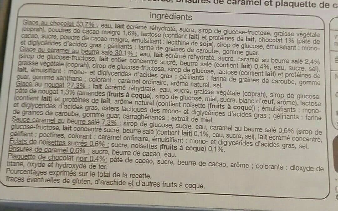 Auchan Chocolat caramel au beurre salé nougat packshot