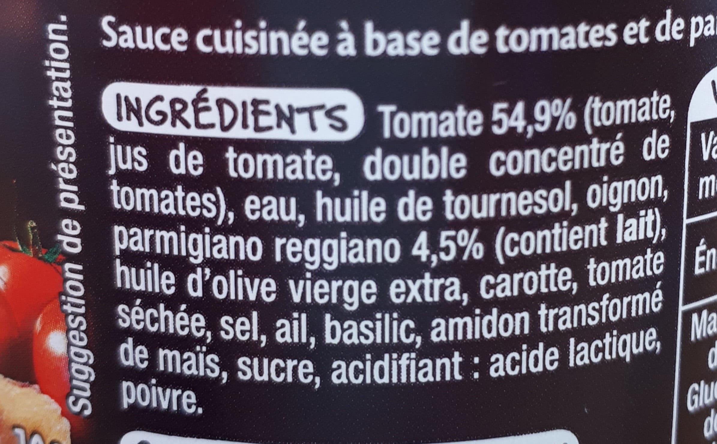AUCHAN MMM Sauce tomate parmigiano packshot