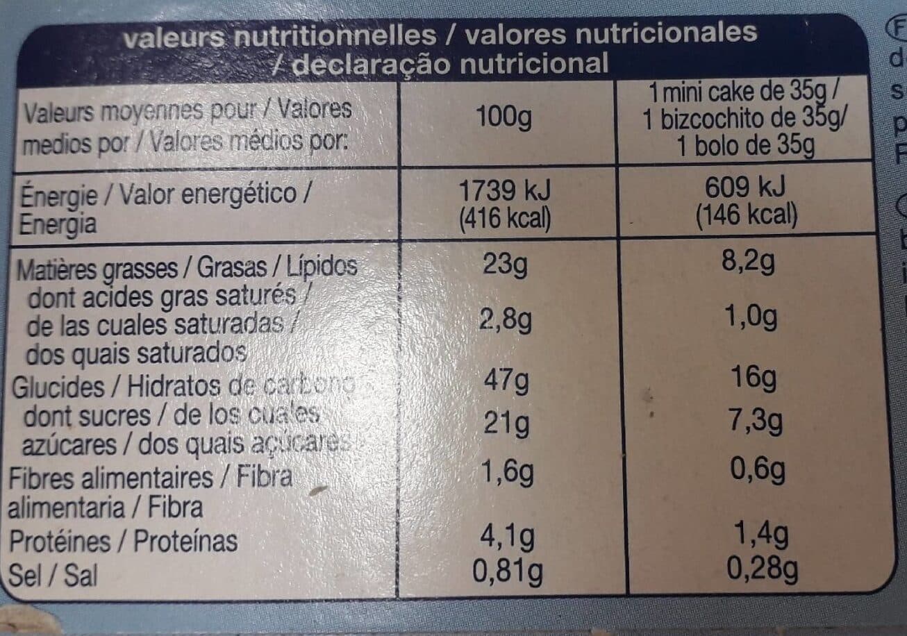Auchan Mini cakes fourrés saveur cacao packshot