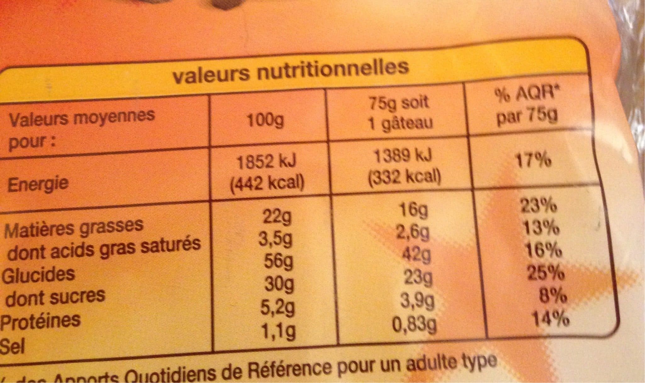 Auchan Muffins pépites chocolat packshot