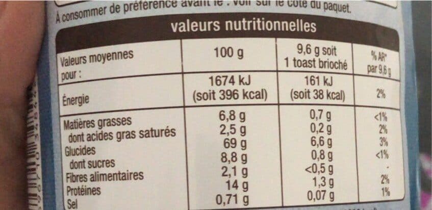 Auchan Toasts briochés packshot